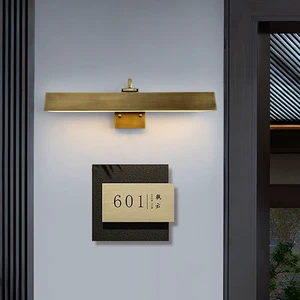 Cross-border manufacturers all-copper outdoor waterproof wall lamp, doorplate, logo sign, guest room art exhibition, LED strip