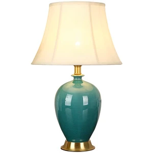 Simple Modern Table Lamp Ceramic Brass Interior Decor Lamp Hotel Room Reading Lighting Bedroom Bedside Night Light E27 Lamp Cup