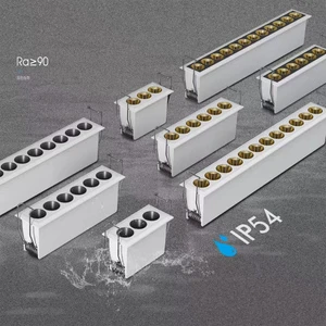 IP54 LED Linear Light 8W 15W 24W Recessed LED Linear Spot Light White/Black/Silver/Golden/Chrome Reflector Baffle