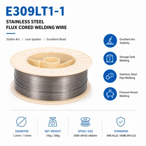 E309LT1-1 Stainless Steel Flux Cored Welding Wire AWS A5.22 Dissimilar Steel Welding OEM ODM 1.2mm Rutile Flux China Famous