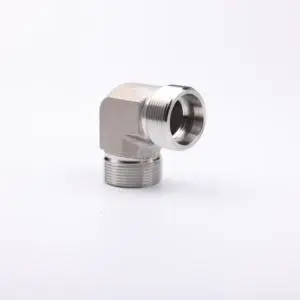 YIMING SS316 Stainless Double Ferrule Elbow 90 Deg 1C9 High Pressure Zinc Plated Corrosion Resistant M Threaded Fitting