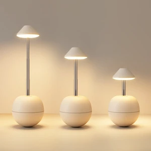 Rechargeable Retractable Geometric Solid LED Modern Tumbler Lamp with Touch Control Eco-Friendly Design Dimmable Multiple Colors