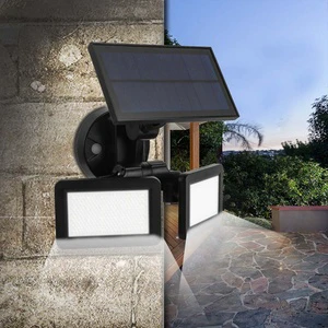Factory Price Newest Solar Wall Light Spotlight Waterproof Garden 48LED Dual Head Solar Light