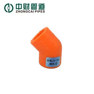 Zhongcai High Quality Orange 45 Degree Elbow High Pressure Smooth Surface Leak Proof Reliable 25mm PERT Plumbing Pipe Fittings
