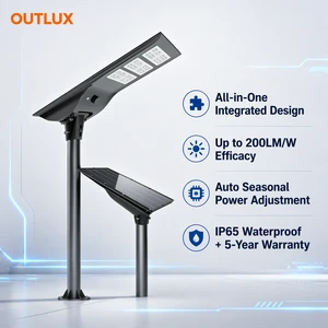 IP65 Waterproof Energy-Saving Solar Sensor LED Street Light Environmentally Easy Install Outdoor Solar Street Light