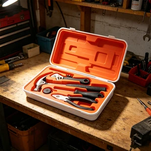 Compact Storage Box Tool Kit With Essential Hand Tools Perfect for Car Emergency Repairs and Small Scale Construction
