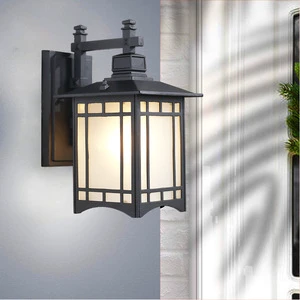 Modern Minimalist Outdoor LED Wall Lamp Industrial Retro Aisle Decor Creative Square Design IP65 Aluminum Base Garden Use