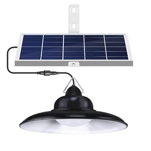 Intelamp High Lumens Solar Shed Lights Remote Control LED Waterproof Industrial Vintage Pendant Light