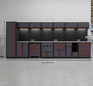 Integrated Modular Garage Workbench Cabinet Mobile Auto Shop Tool Organizer For Auto Repair Shop Automotive Service Stations