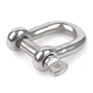 QXY D-Type Stainless Steel Shackle ISO9001 Certified M8/M10 Size Durable for Children's Outdoor Play Amusement Equipment