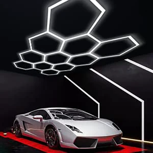 Hexagon White LED Garage Light for Workshop Light Honeycomb Garage Roof Lighting