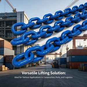 G100 Black Electrophoresis Alloy Steel Welded Lifting Chain For Heavy Lifting