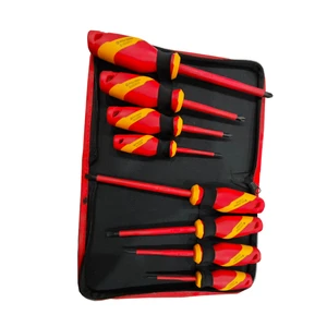 VDE Insulating Hand Tools Set Screwdriver Auto Combination ABS Plastic and Steel Case Pack for Maintenance OEM