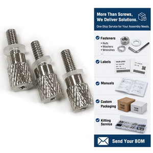 Stainless Steel Knurled Thumb Screw Kit With Plastic Washer Hand Tighten Adjustable Bolt With Custom Kitting Service