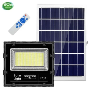 200W Outdoor Solar LED Street Light Bright Floodlight with Remote Control IP65 Rating for Spotlights and Floodlights