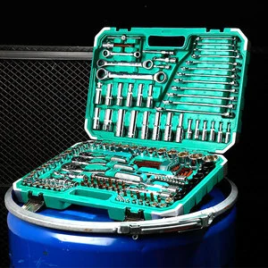 GLGW 151 Pcs Professional Mechanical Auto Maintenance Tool Sets of Car Repair Caisse Outils Complet Wrenches Socket Set 3/8