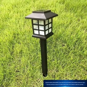 Solar Outdoor Lamp - Home Road and Garden Landscape Lighting - Green Renewable Energy Garden Pillar - Battery Detachable Support