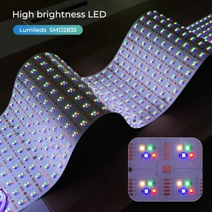 Ultra Long Flexible RGBW LED Sheet DC24V | Slim Cuttable LED Panel Lights For Marble Backlighting Countertops High CRI 90 3-Year