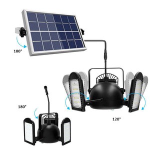 Outdoor Wall Garage Solar Ceiling Lamp 60LEDs 800LM Security Waterproof Solar Garage Lights With Remote
