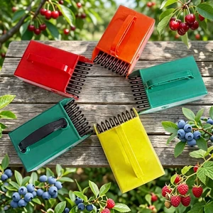 Plastic Berry Pickers Shovels Metallic Comb Reinforced Coated Teeth Ergonomic Handle Manual Speedy Picking Atrovirens Group OEM