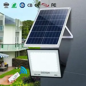 CE RoHs 300W Solar Light Outdoor IP67 Waterproof Solar Lamp Remote Control Led Lampe Solaire Flood Light Outdoor for Garden Road