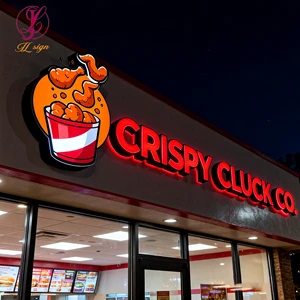Manufacturer Custom LED Store Sign Outdoor Custom 3D Sign Logo Board LED Buchstaben Business Sign For Led Restaurant Logo Sign