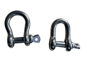 CE Certified European Type 316 Marine Grade Stainless Steel D Shackle 8mm Forged Screw Collar Pin Rigging Hardware Offshore