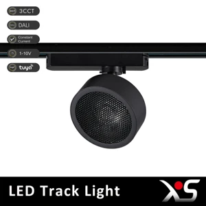 Modern Adjustable 18W 3CCT High CRI 90 Dimmable Aluminum Round GU10 LED Track Light for Bedroom Living Room Kitchen