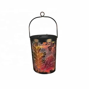 Jiaxing Hongyue New Design Solar Metal Glass Lantern Solar Glass Light