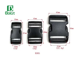 New Design Heavy Duty POM Plastic OEM Customized Colors Printing Quick Adjustable Snap Side Release Breakaway Bag Buckle High
