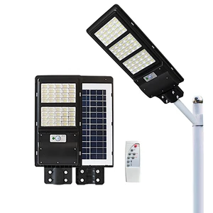 ABS All in One Solar Lightings in Black Integrated Waterproof Motion Sensor China Manufacturer Road Light