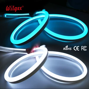 Super Flexible 15x26mm LED Neon Tube 24V DC 2700K-6500K RGB Dimmable with CE RoHS Certificate for Exterior Wall Contour Lighting