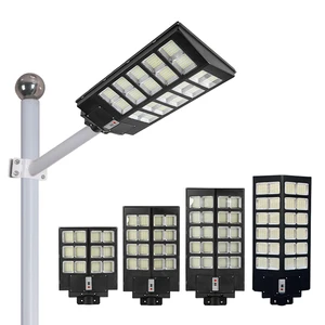 Promotional Price 600W-1200W IP65 Light Remote Control ABS Radar Induction All in One Solar Street Lamp