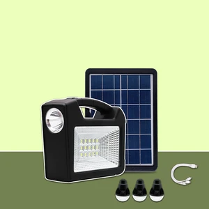 Guangdong High Lumen Warning Solar Led Lamps Lights Homeuse Rechargeable Solar Energy Powered Charging Camping Solar Lamp With