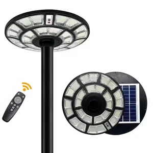 Wholesale High Efficiency Solar Power Garden Flagpole Lamp Round All in One Integrated Outdoor UFO Solar Light