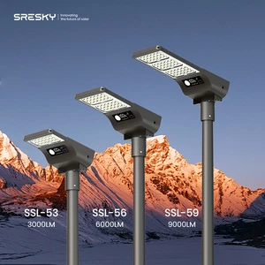 SRESKY Solar Panels with Light Outdoor Waterproof Farolas Solares Exterior Integrated Solar Street Light with Motion Sensor