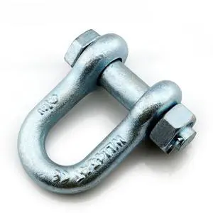 G-2130 US Forged Carbon Steel Bow Shackle Carbon Steel with 6x Safety Custom Engraving for Mining Heavy Industry Applications
