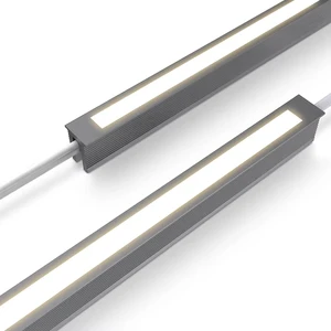 LED Linear Light Fixture Recessed Embedded Direct Lighting for Dance Floor Dimmable Industrial Use IP65/IP67 Rated Metal Plastic