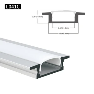 22.3*6.7Mm Alu Kitchen Cabinets Profile U Heat Sink Channel LED Strip Light Aluminum Profile For LED Linear Light Recessed Wall