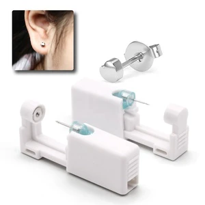 Self Ear Piercing Gun with Heart Love Studs Personal Ear Piercing Tool Kit Painless Ear Piercer Disposable