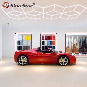 ST6104 Diy Car Workshop Led Light for Assembly Showroom Garage Detailing Led Ceiling Light Shade Geometric Pendant