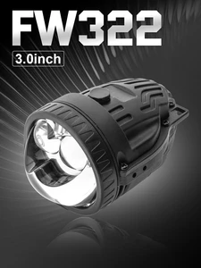 Bi Led Fog Light 3 Inch Double Laser Projector Lens High-temperature Reflective Cups 6000K 4300K 3000K Low High Beam Ip67