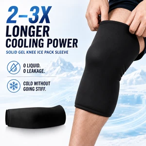 Reusable Compression Fit Ice Compression Leg Sleeve For Cold Recovery Post Exercise Cooling Sports Training Daily Care