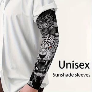 Custom Design Ice Silk Arm Sleeves for Unisex Outdoor Sports UV Protection Custom Logo Sweat-Wicking Cycling