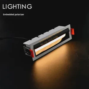 Museum Display Cabinet Aluminum Agi32 Layout Polarized Light LED Line Wall Washer 12W Embedded Grille Light Long Strip Light