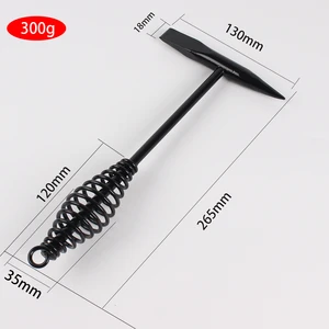 High Carbon Steel 300g & 500g Welding Chipping Hammer with Spring Handle Electric Welder Hammer for Soldering
