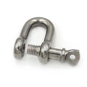 Heavy Duty M8 Stainless Steel 304 D Shape Shackle Wire Rope Lifting Dee Shackle Shackle for Chains