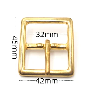 Classic Solid Brass Single Pin Buckle for Belt Replacement