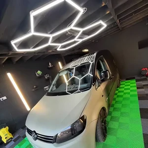 E-top Hexagon Panel LED Ceiling Wall Detailing Studio Poshing Workshop Light Diy Led Honeycomb Car Workshop Garage Work Light