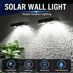 Modern Solar LED Wall Lamps Outdoor Rechargeable Wall Lamp Wireless Wall Lamps Decorations